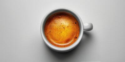 ai genererad en kopp av kaffe på tabell foto