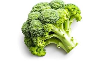 ai genererad en stänga upp av en huvud av broccoli foto