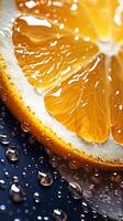 ai genererad grupp av citroner med vatten droppar foto