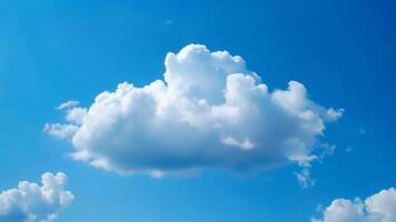 ai genererad moln i de blå himmel bakgrund foto