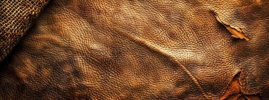 ai genererad texturerad läder och reptil hud närbild foto