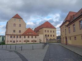 Grimma stad i saxonia foto