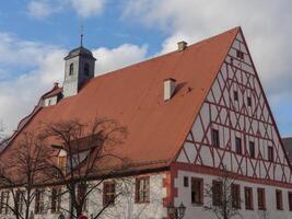 Grimma stad i saxonia foto