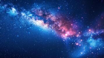 ai genererad teleskop under en starry himmel avslöjande de galaxens svag glöd foto