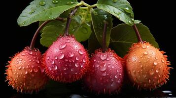 ai genererad makro fotografi av en mogning frukt foto