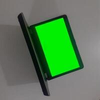 grön skärm bärbar dator - stock Foto
