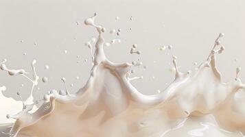 ai genererad mjölk stänk isolerat på vit foto