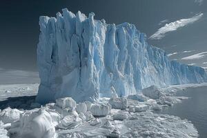ai genererad klimat förändra smältande glaciärer snabbare professionell fotografi foto