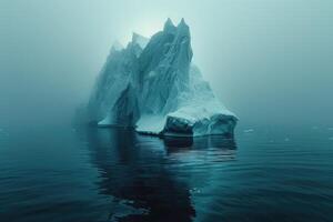 ai genererad klimat förändra smältande glaciärer snabbare professionell fotografi foto