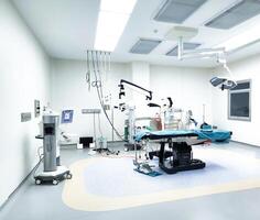 begrepp i sjukhus rörelse rum och medicinsk Utrustning foto