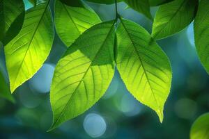 ai genererad ljus vår grönska natur professionell fotografi foto