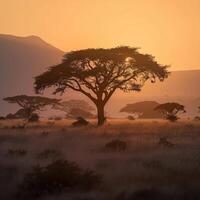 ai genererad afrika landskap detaljer foto