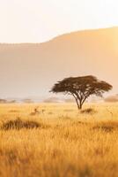 ai genererad afrika landskap detaljer foto