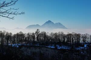 se av de untersberg berg i salzburg, Österrike. alperna. foto