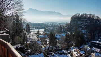 se av de untersberg berg i salzburg, Österrike. alperna. foto