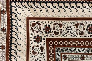 en traditionell indonesiska tyg, nämligen batik trasa. indonesien med elegant klassisk motiv foto