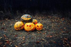 pumpa för halloween, lampa pumpa, antik trä, fira halloween, smiley på en pumpa, höst torr löv, ljus bakgrund, rolig och arg ansikte foto