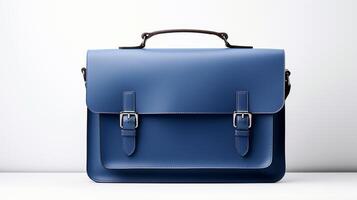 ai genererad Marin blå ryggsäck väska isolerat på vit bakgrund med kopia Plats för annons. ai genererad foto