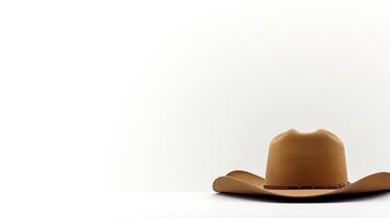 ai genererad Foto av solbränna cowboy hatt isolerat på vit bakgrund. ai genererad