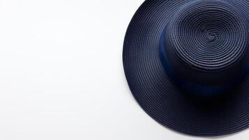 ai genererad Foto av Marin blå sugrör hatt isolerat på vit bakgrund. ai genererad