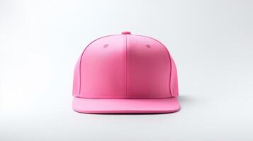 ai genererad Foto av rosa Snapback isolerat på vit bakgrund. ai genererad