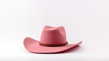 ai genererad Foto av rosa cowboy hatt isolerat på vit bakgrund. ai genererad