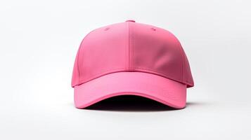 ai genererad Foto av rosa trucker keps isolerat på vit bakgrund. ai genererad