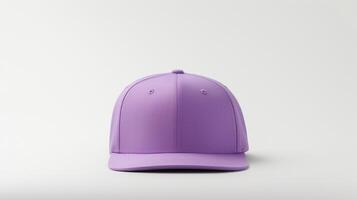 ai genererad Foto av lila Snapback isolerat på vit bakgrund. ai genererad