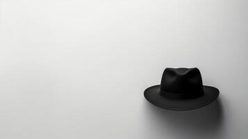 ai genererad Foto av svart panama hatt isolerat på vit bakgrund. ai genererad