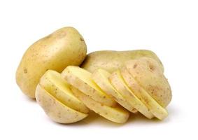 potatis isolerad på vit bakgrund foto