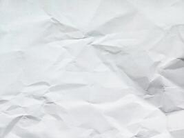 vit skrynklig pappersstrukturbakgrund foto