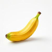 ai genererad banan med klar vit bakgrund foto