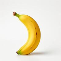 ai genererad banan med klar vit bakgrund foto