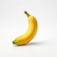 ai genererad banan med klar vit bakgrund foto