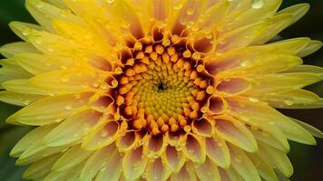 ai genererad stockphoto abstrakt makro Foto av blomma med vatten droppar, konstnärlig rörelse