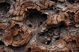 ai genererad smulig bitar träd bark. generera ai foto