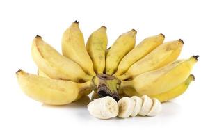 odlad banan isolerad på vit bakgrund foto