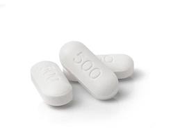 medicinsk tablett tablett isolerad på vit bakgrund