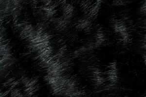 fängslande realism, syntetisk djur- lång hår textur med svart päls. foto