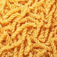 ai genererad pasta spiral textur kokt ägg spaghetti mönster, topp ner se för social media posta storlek foto