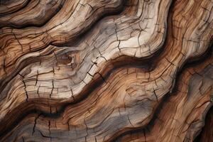 ai genererad ett extrem närbild av de textur av en trädets bark. generativ ai foto