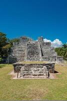 arkeologisk webbplats av el meco, Cancun, mexico foto