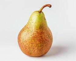 ai genererad färsk päron frukt isolerat på vit bakgrund. närbild skott. foto
