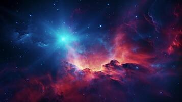 ai genererad nebulosa astronomi bakgrund foto