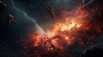 ai genererad nebulosa sond bakgrund foto