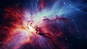 ai genererad nebulosa supern bakgrund foto