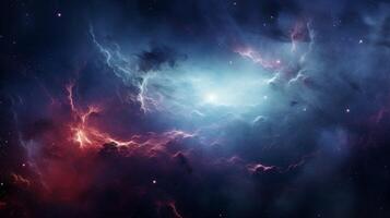 ai genererad nebulosa resa bakgrund foto