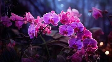 ai genererad orkide bakgrund foto