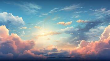 ai genererad himmel med abstrakt symbolism bakgrund foto