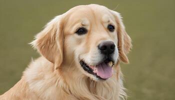 ai genererad gyllene retriever, hund fotografering, husdjur djur- foto